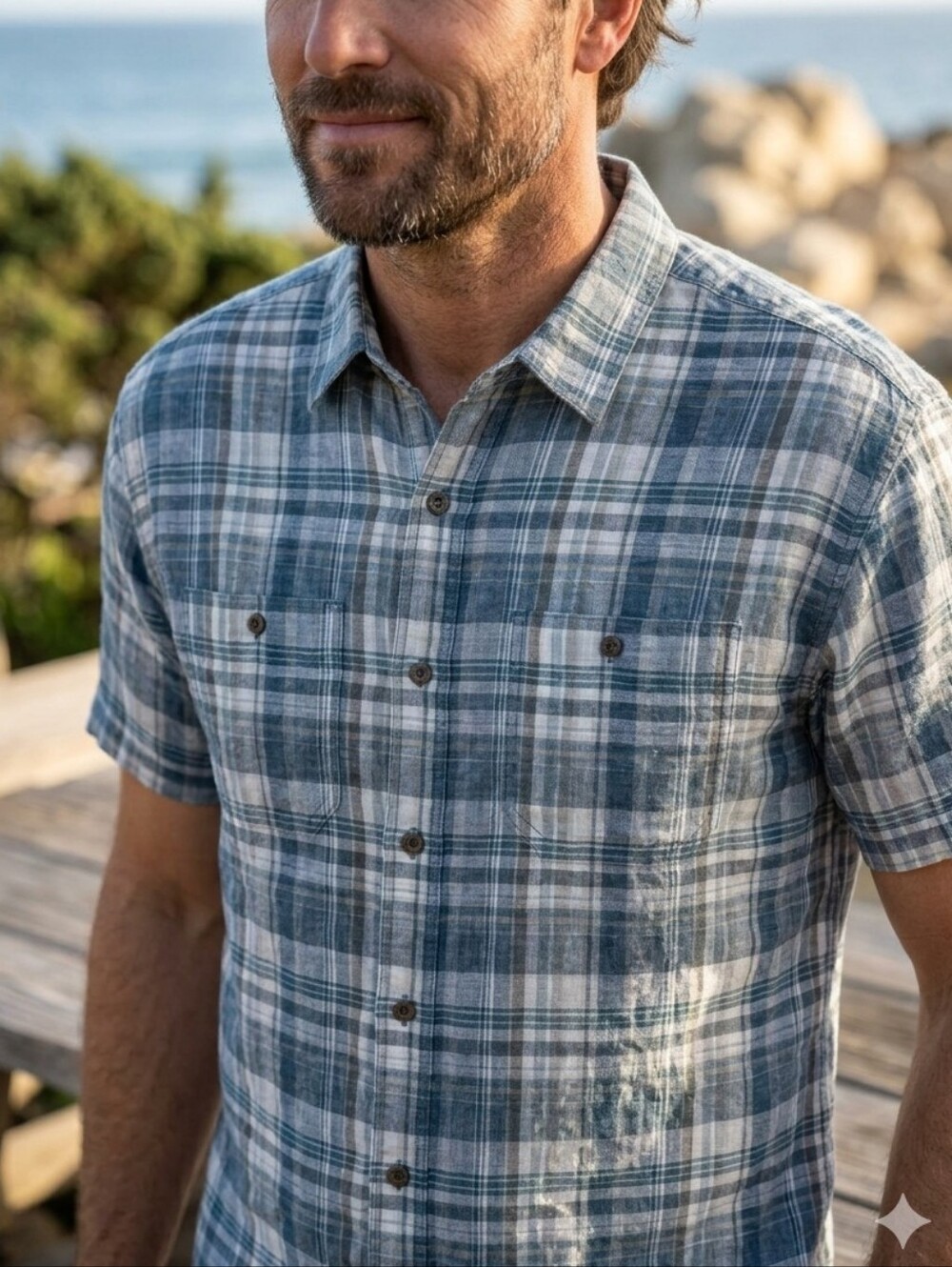 KÜHL Skorpio Men’s Short Sleeve (Style 7218) Fabric Blend: 55% Linen, 45% Cotton